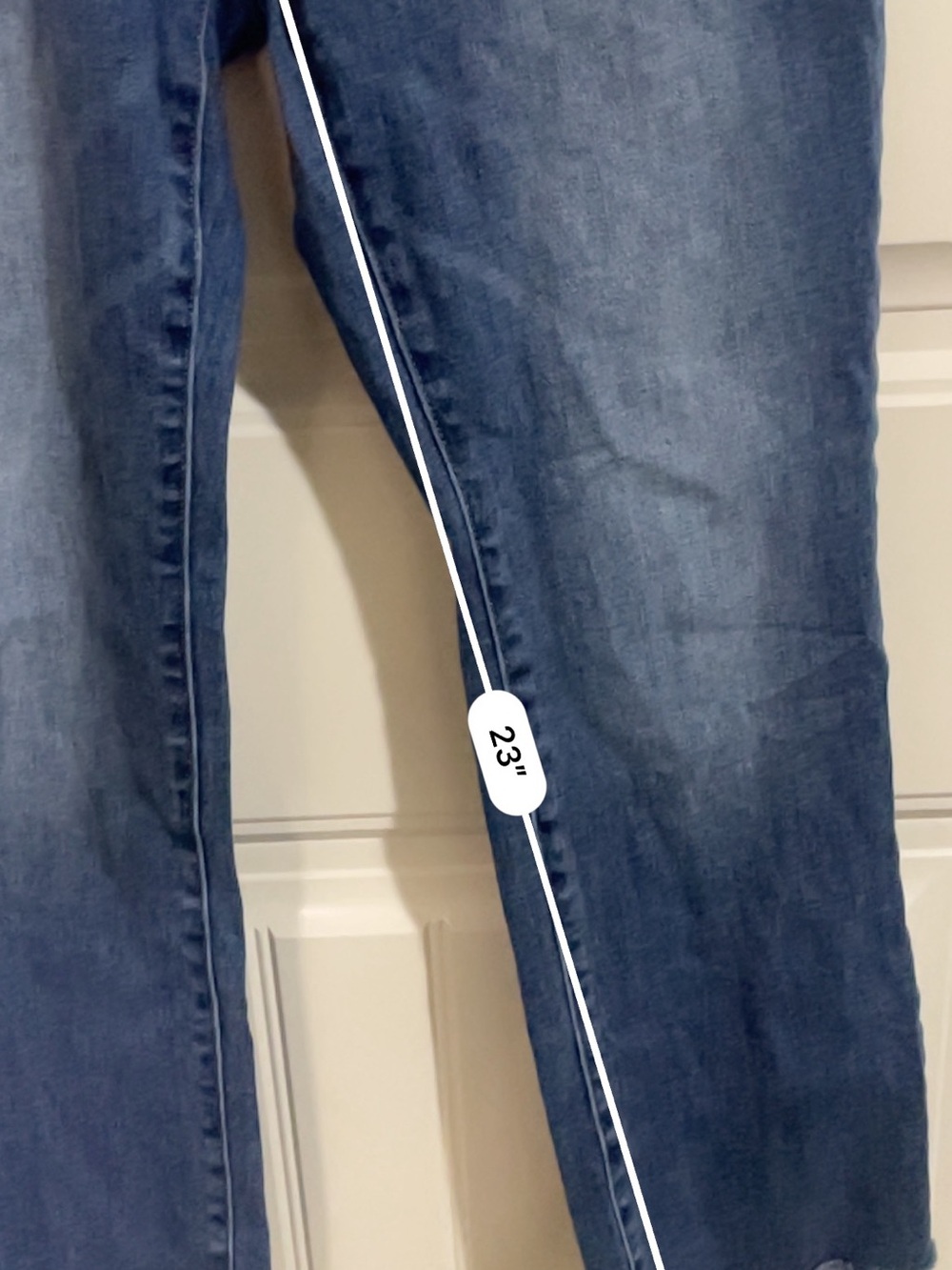 High-Rise Button-Fly Blue Flare Jeans - Picture 10 of 10
